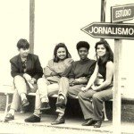 canal 12  Foto histórica do jornalismo da TV Paranaense, 1989
