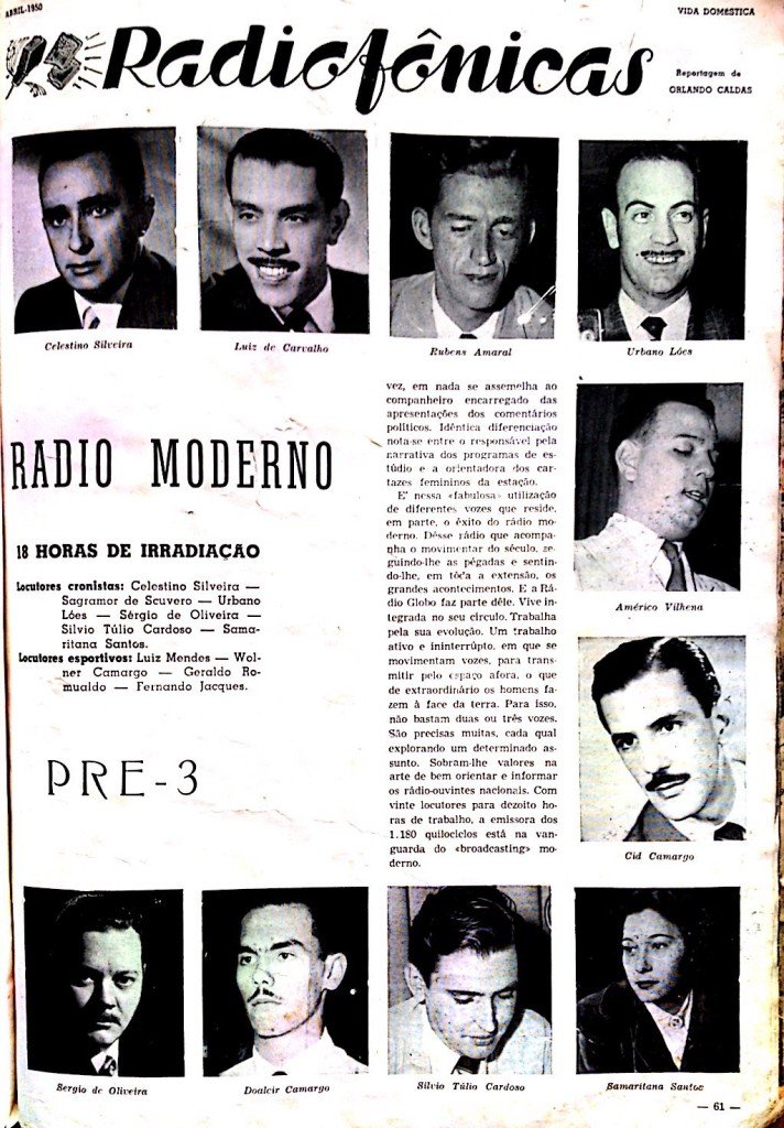 anúncio rádio globo pag 2 1950 jws wille