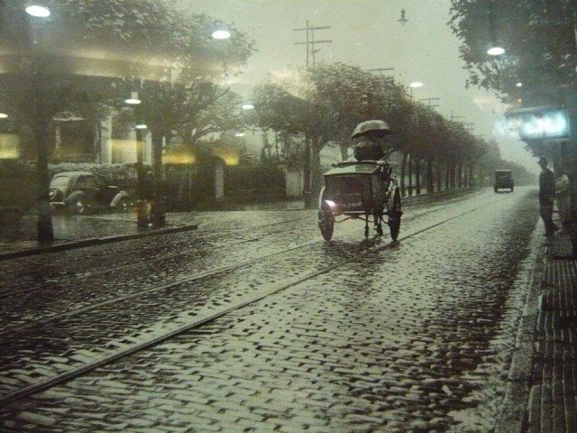 sp 1940 AVENIDA ANGELICA COM RUA MARTINHO PRADO- FOTO DE H.ROSENTHAL